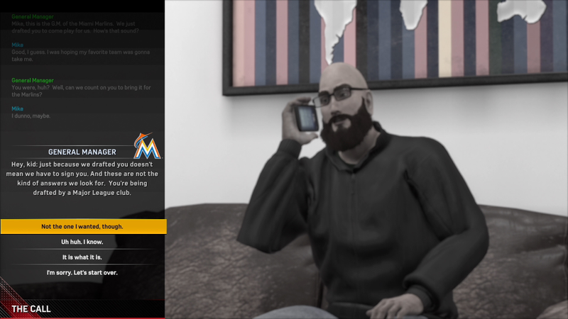 I suppose they couldn’t make “Fuck you and your Marlins” a chat option here.